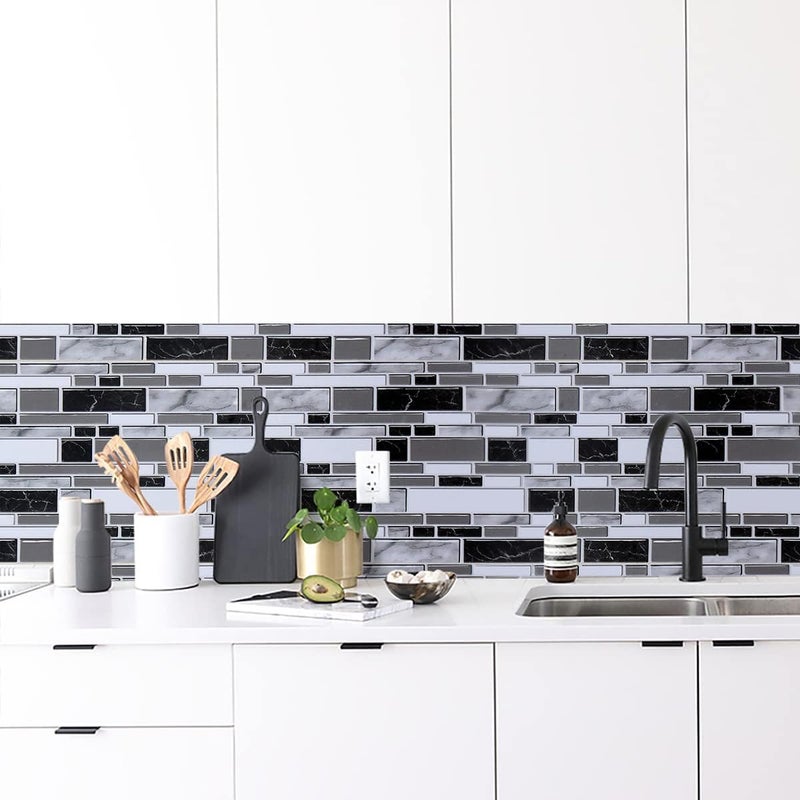 Livebor Peel and Stick Backsplash Wallpaper Kitchen Backsplash Wallpaper 11.8inch x 196.8inch Tile Contact Paper Kitchen Peel and Stick Countertops Waterproof Contact Paper for Bathroom Tile Vinyl - Image 5
